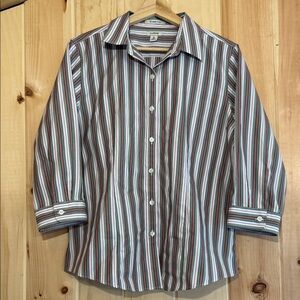 LL Bean Striped Button-Down Shirt